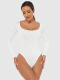Full Size Scoop Neck Long Sleeve Bodysuit for Women by Selvanelle