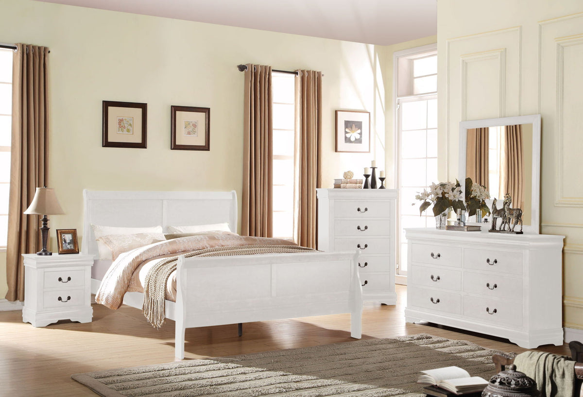 Louis Philippe - Sleigh Style Bed by Unique Piece Furniture
