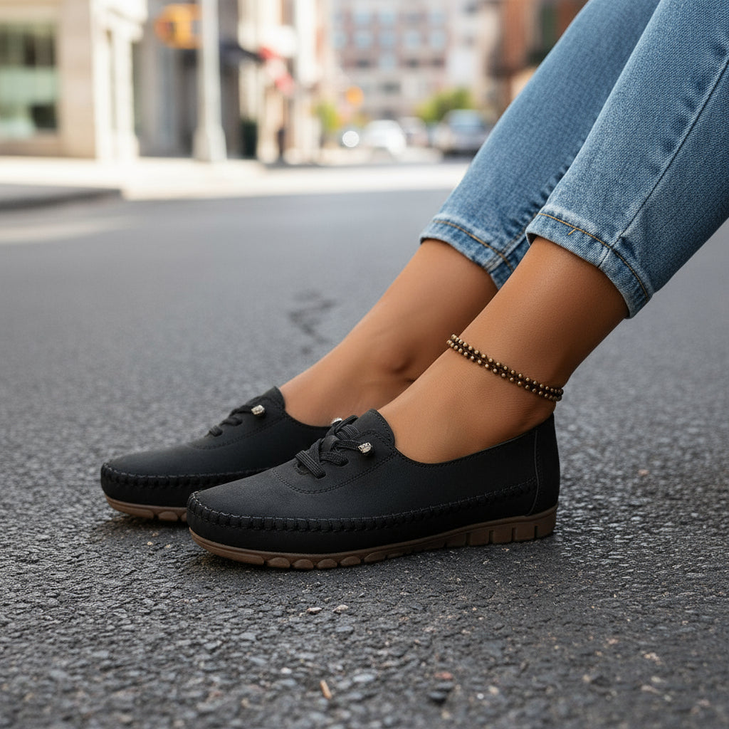 Women’s Comfortable PU Flat Shoes | Soft All-Matching Casual Flats by FitiqueFit