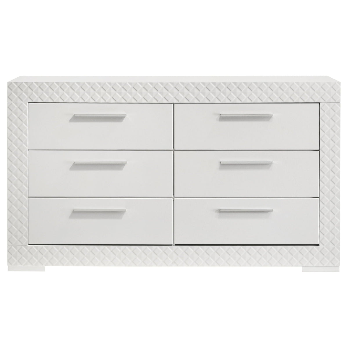 Ives 6-drawer Dresser Cabinet White High Gloss by Unique Piece Furniture
