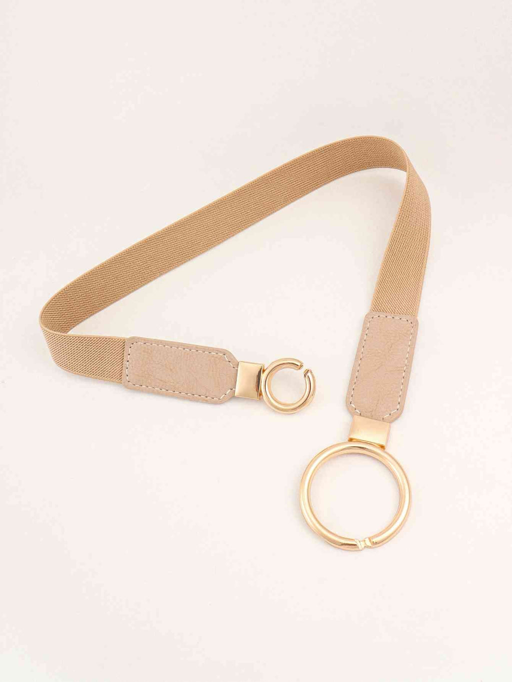 ElegantStyle Double Ring Buckle Elastic PU Belt – Adjustable Comfort Fit See size chart under “more details” by The Fashion Celestial