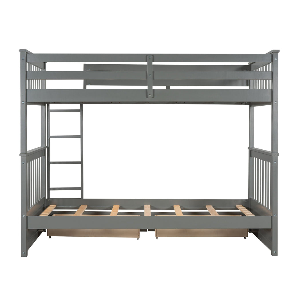 Bunk Bed With Ladders And 2 Storage Drawers by Unique Piece Furniture