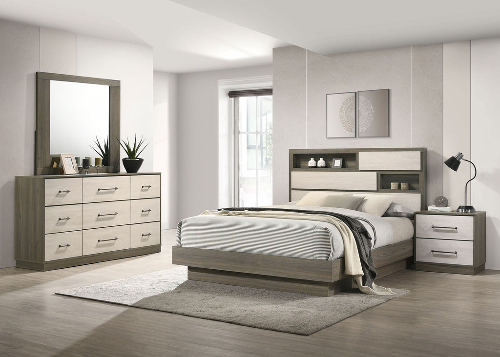 Fenwick 4-piece Queen Bedroom Set Grey Oak by Unique Piece Furniture