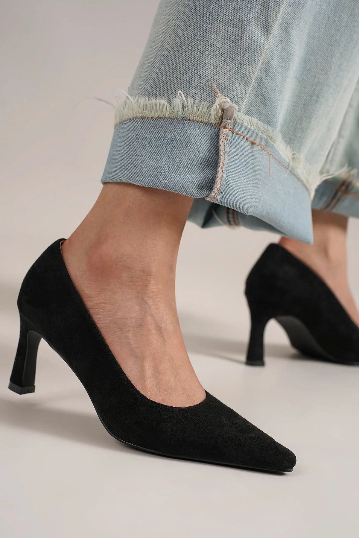 Beast Fashion Faux Suede Point Toe Pumps by Wild and Free Boutique