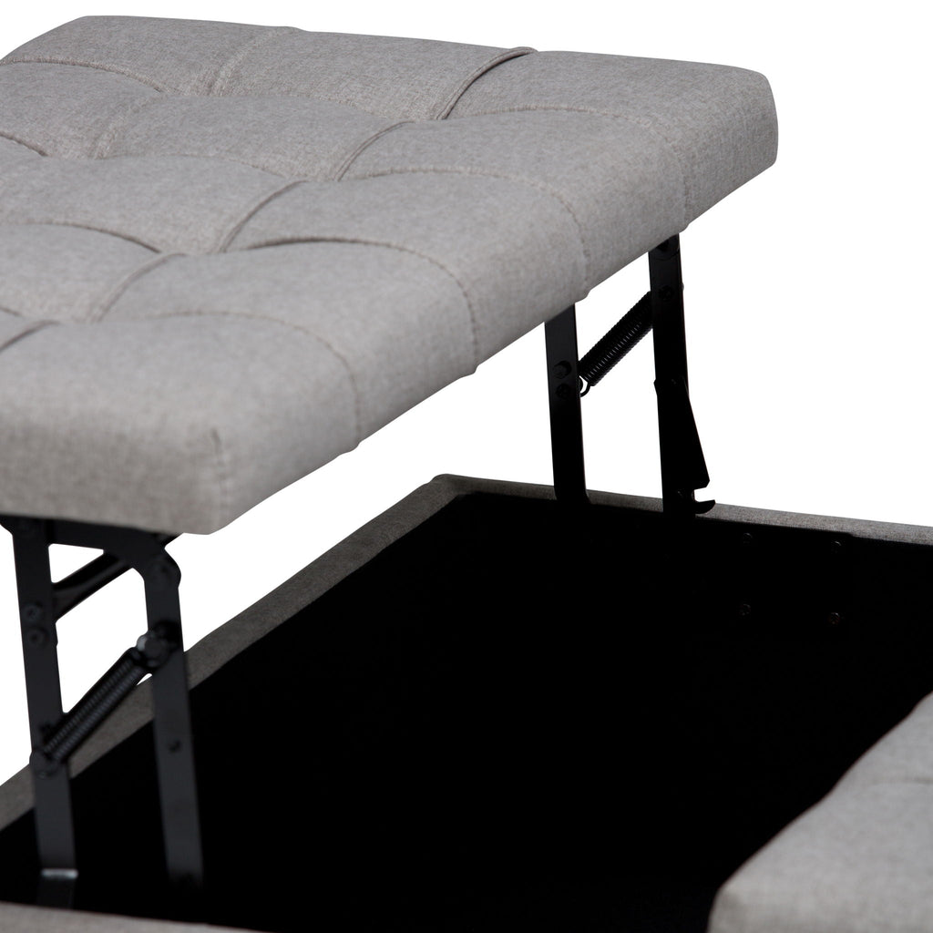 Harrison - Upholstered Coffee Table Storage Ottoman by Unique Piece Furniture