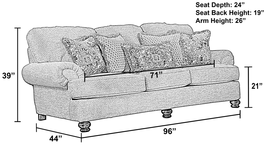 Freemont - Sofa - Pewter by Unique Piece Furniture