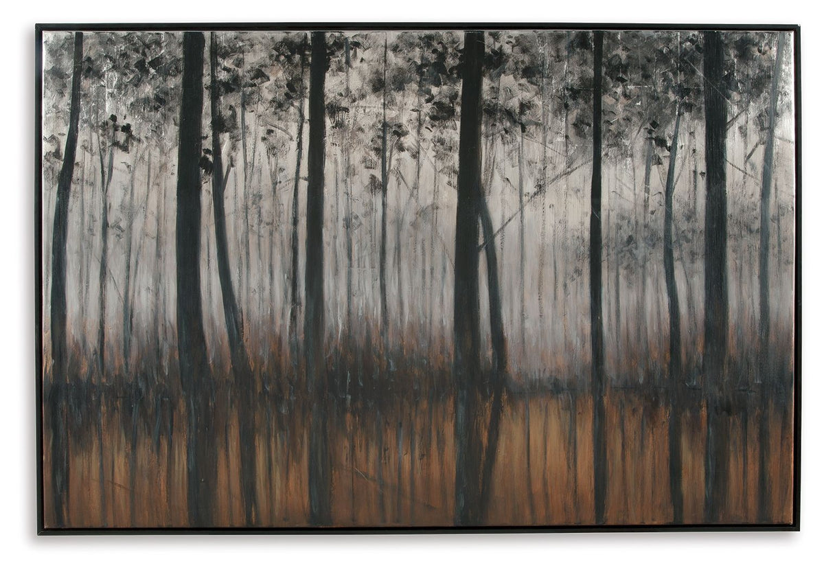 Philyra - Wall Art - Black / Orange / Silver by Unique Piece Furniture