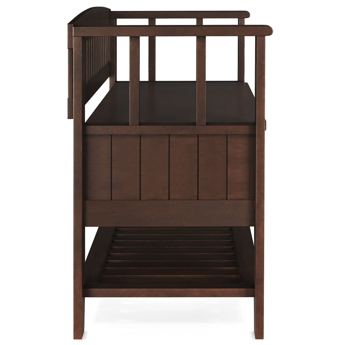 Acadian - Entryway Storage Bench With Shelf - Brown by Unique Piece Furniture