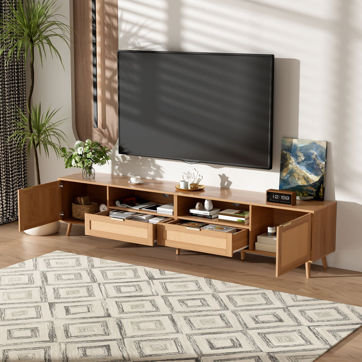 TV Stand, Media Console With Cable Management by Unique Piece Furniture