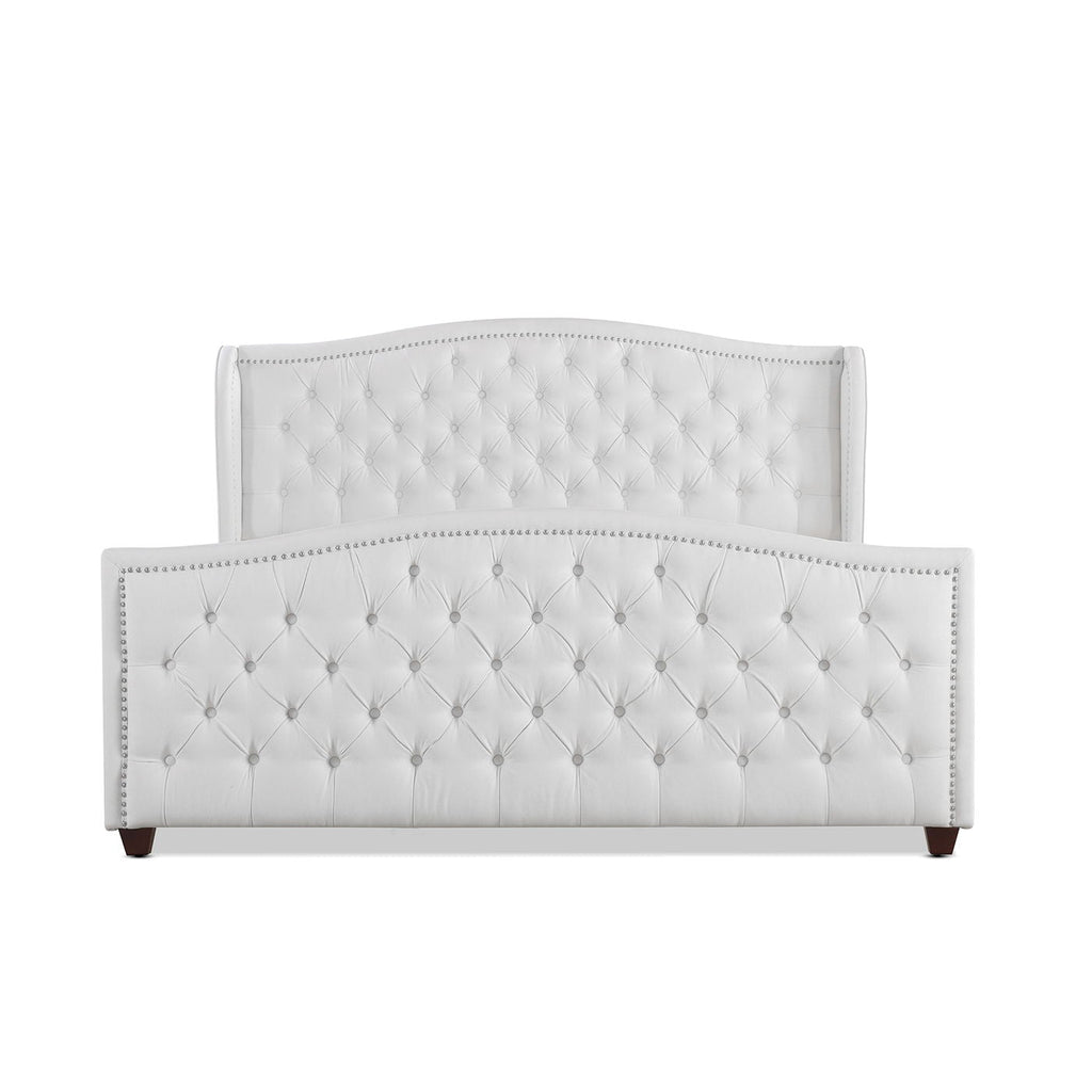 Marcella - Upholstered Shelter Headboard Bed Set by Unique Piece Furniture