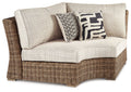 Beachcroft - Curved Corner Chair w/Cushion - Beige by Unique Piece Furniture
