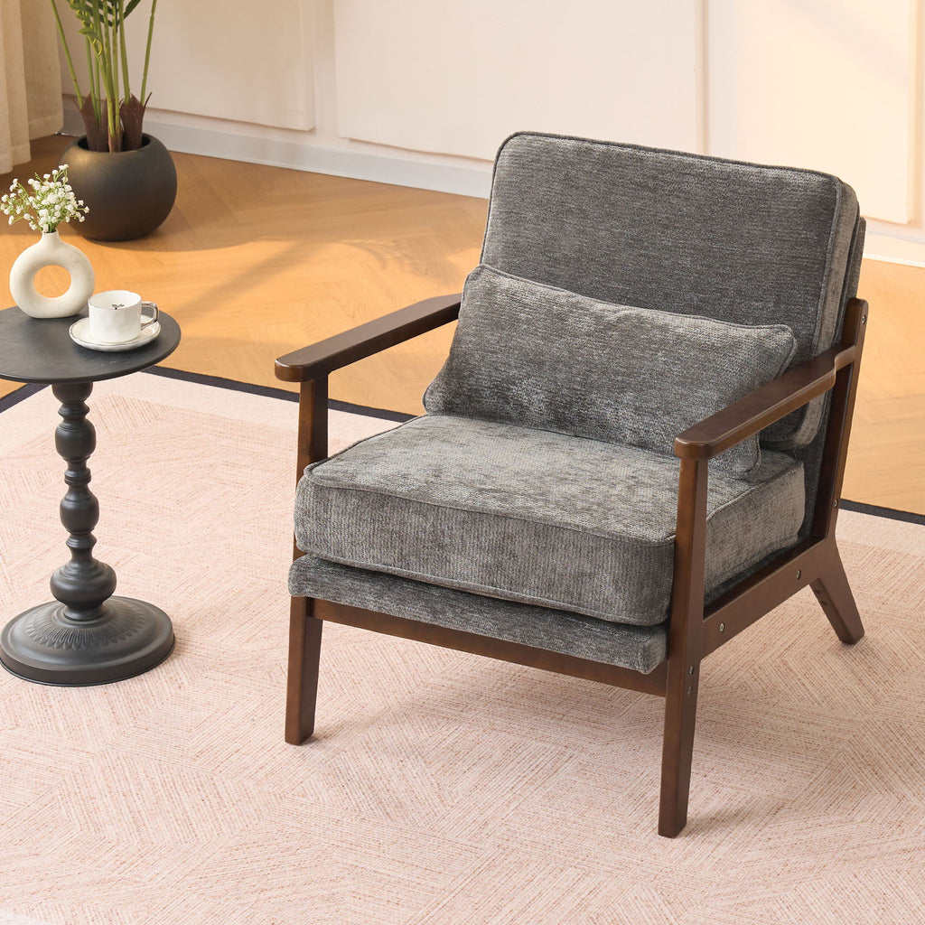 Living Room Chair With Lumbar Pillow by Unique Piece Furniture
