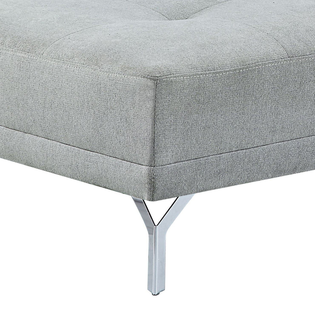 Quenti - Velvet Sofa Bed With Pillow - Gray by Unique Piece Furniture