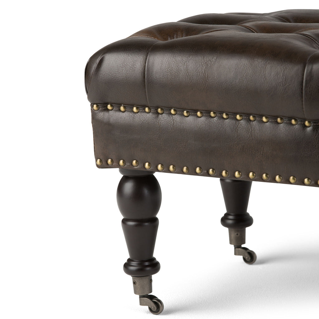 Henley - Tufted Ottoman Bench - Distressed Brown by Unique Piece Furniture