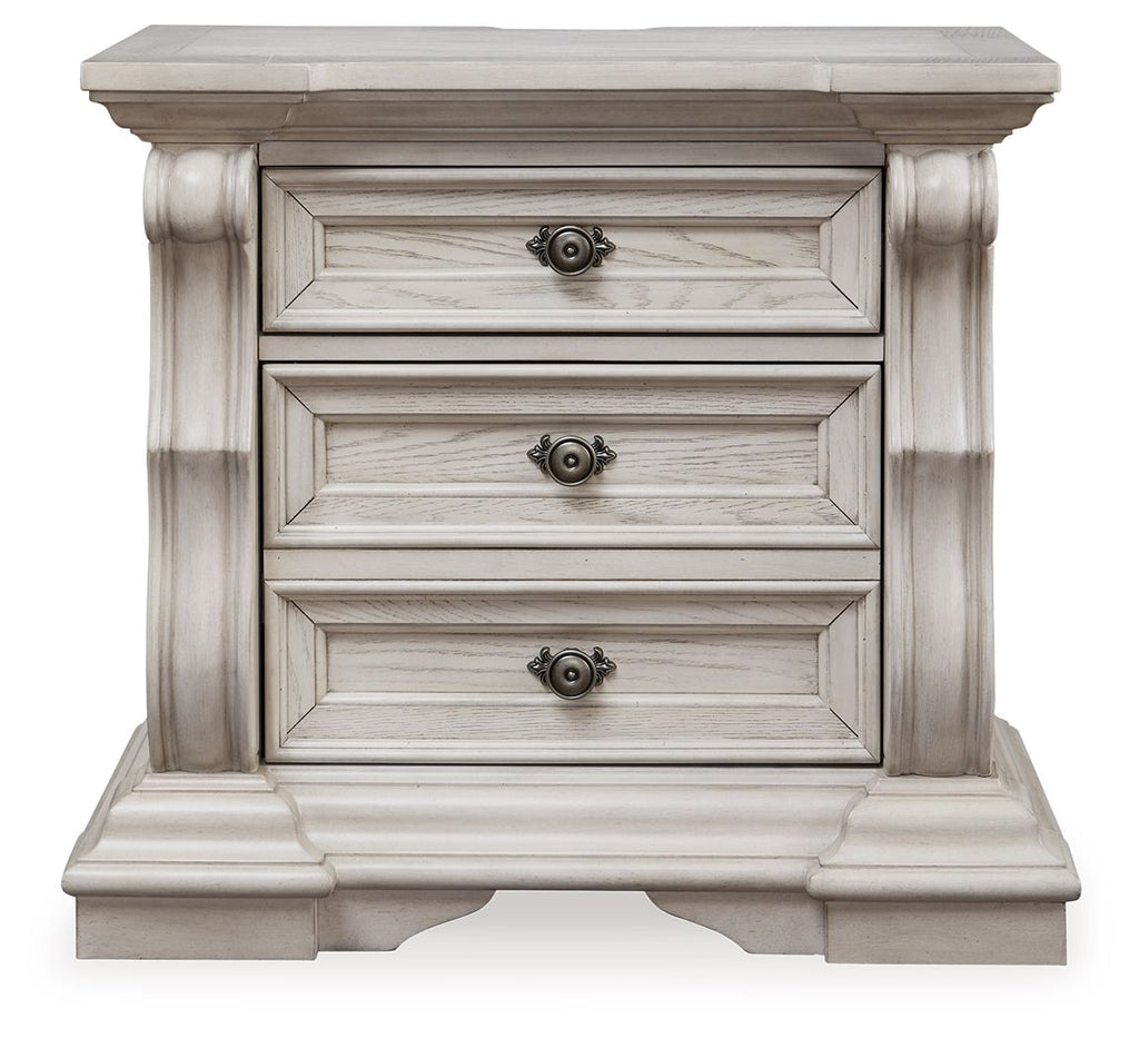 Bruchandi - Three Drawer Night Stand - Antique White by Unique Piece Furniture