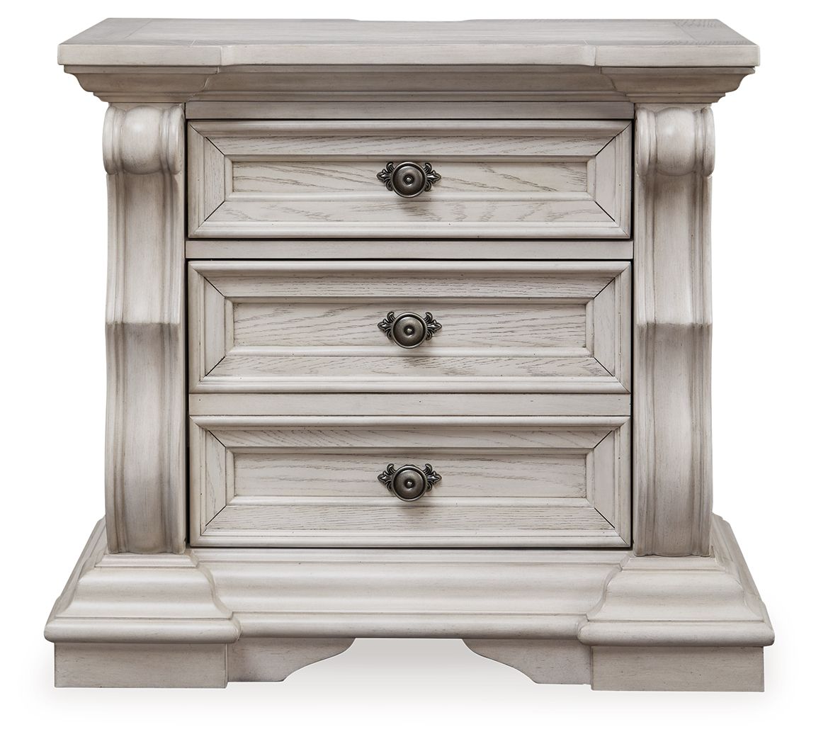Bruchandi - Three Drawer Night Stand - Antique White by Unique Piece Furniture