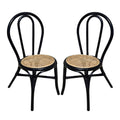 Rattan Dining Chair (Set of 2) - Black Multi by Unique Piece Furniture