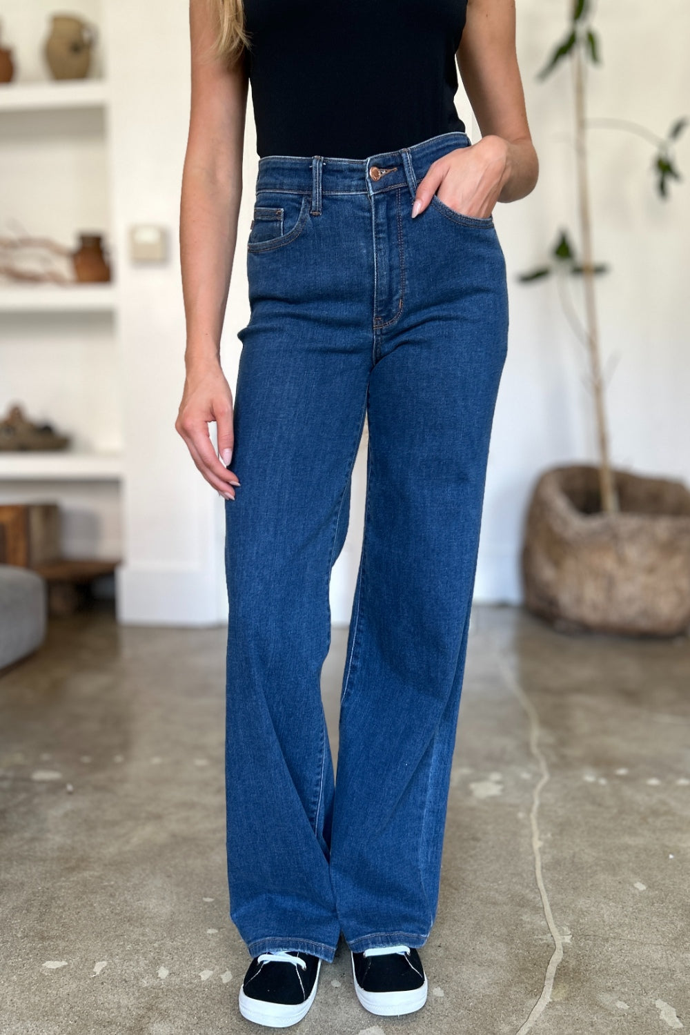 Judy Blue Full Size High Rise Straight Jeans by Wild and Free Boutique