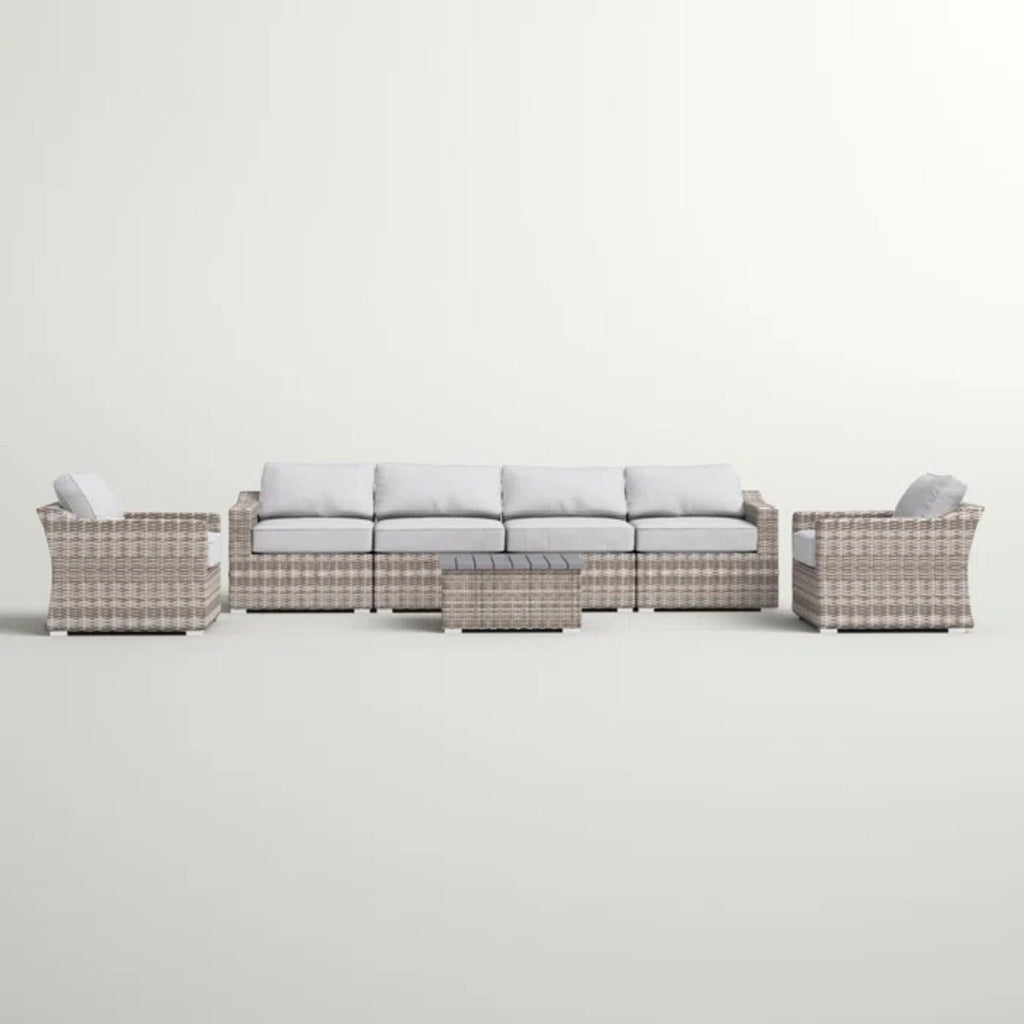 Stylish Sofa Seating Group With Cushions Perfect For Outdoor Gatherings by Unique Piece Furniture