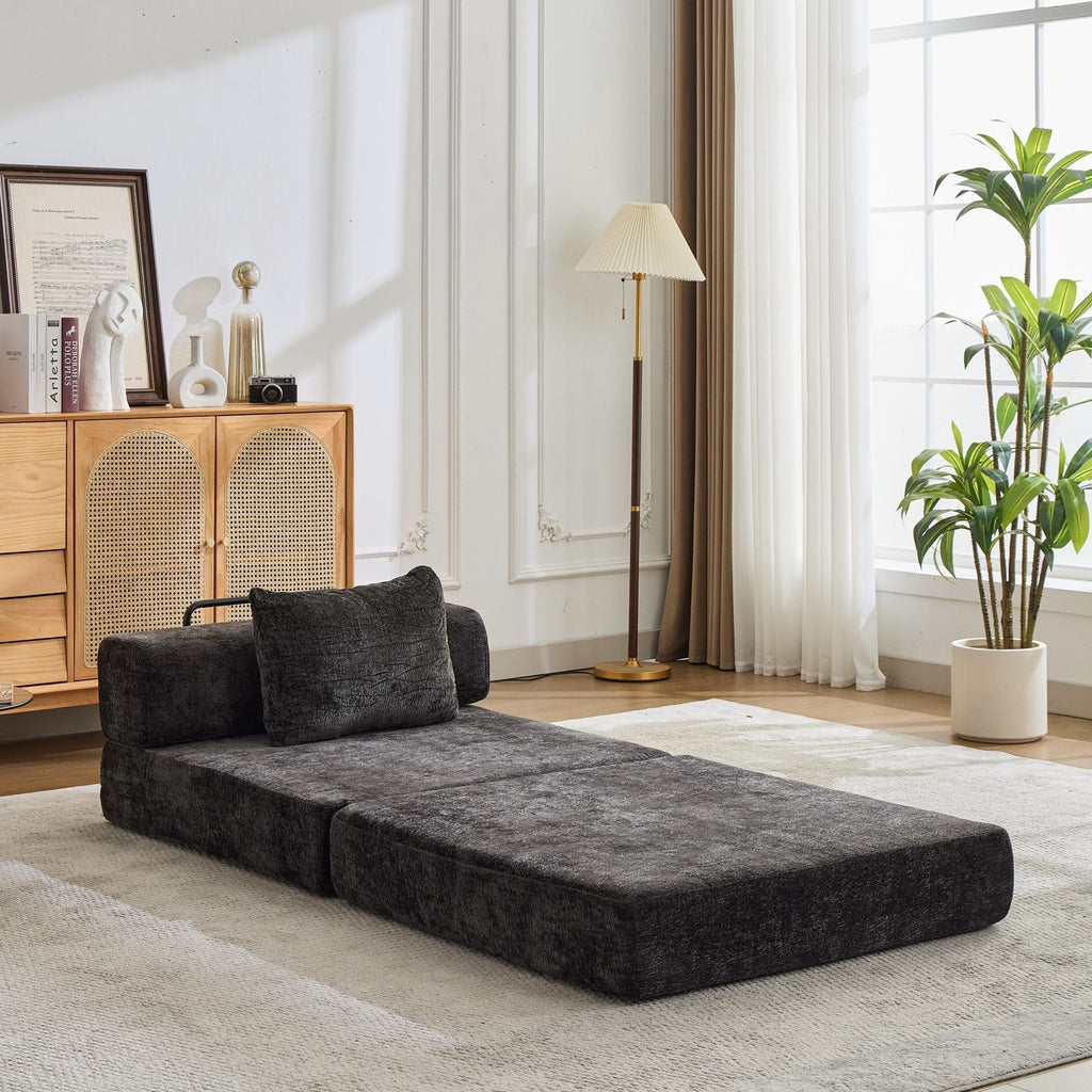Convertible Floor Sofa Bed With Fixed Shape Frame For Living Room by Unique Piece Furniture
