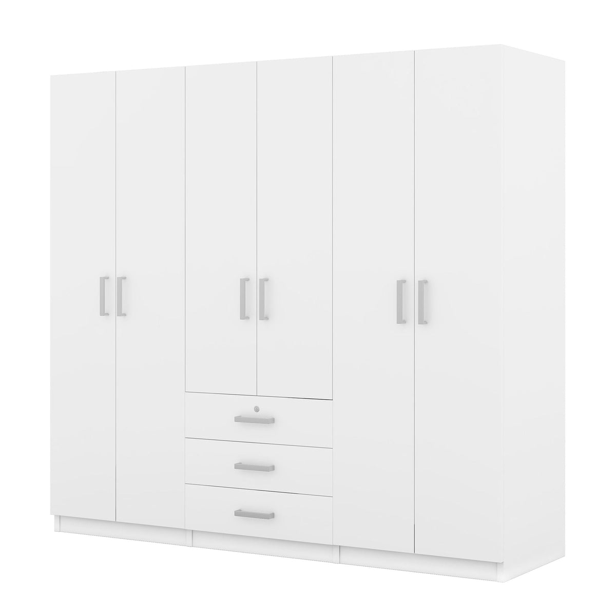 6 Doors Wardrobe Storage For Bedroom, With Big Drawers by Unique Piece Furniture