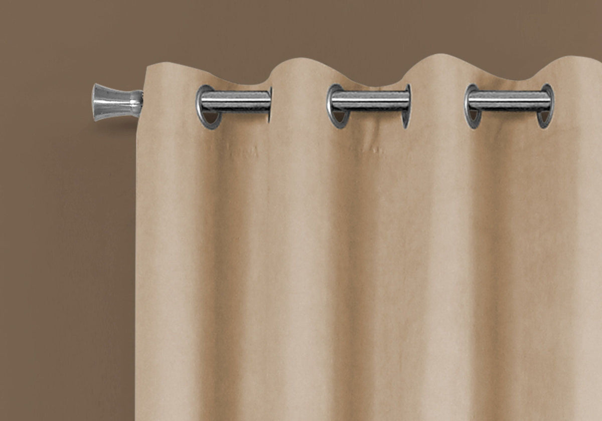 2 Pieces Set, Curtain Panel, Room Darkening, Grommet by Unique Piece Furniture