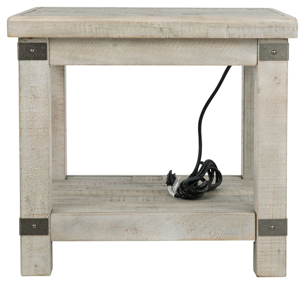 Carynhurst - Rectangular End Table - White Wash Gray by Unique Piece Furniture