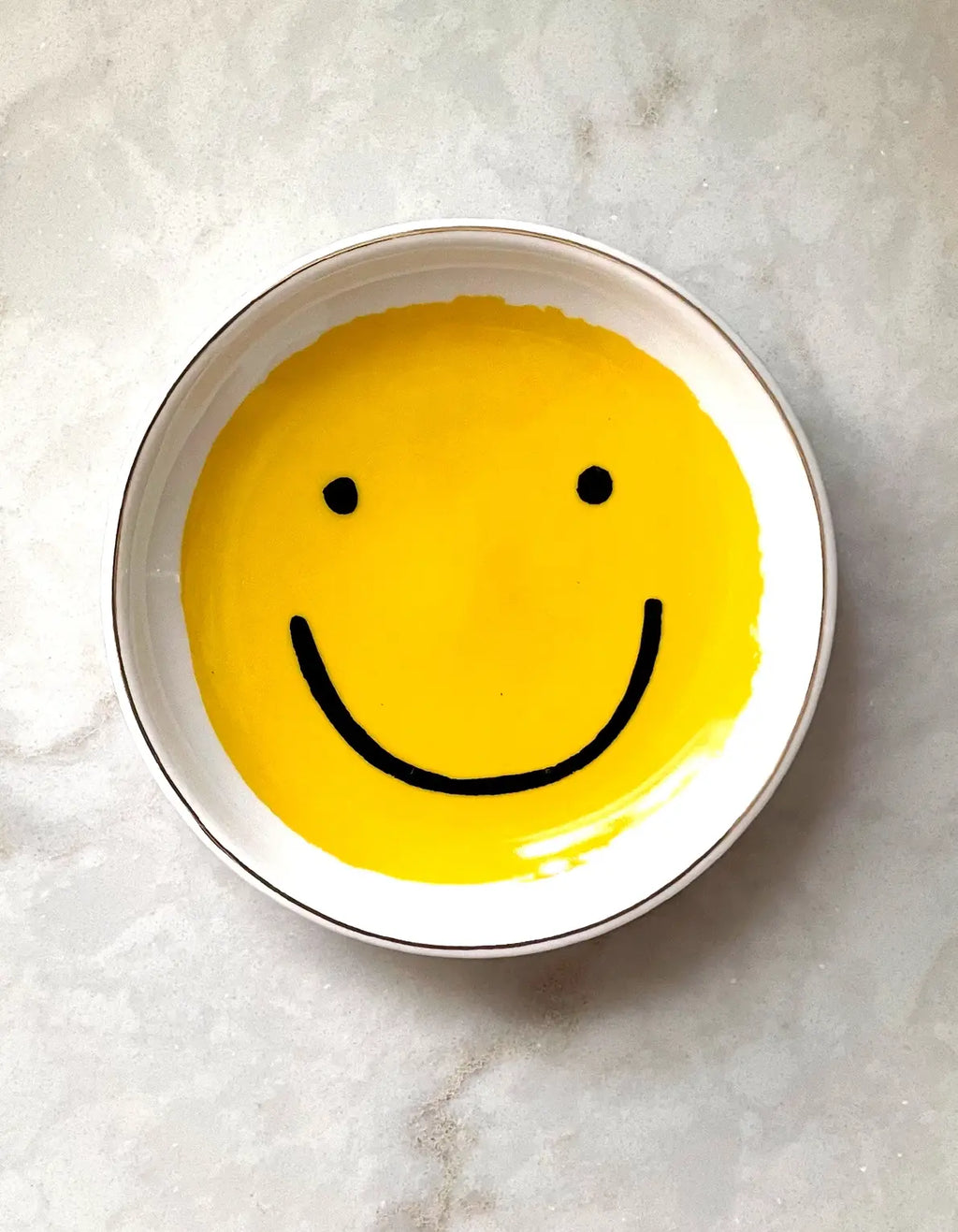 Smiley Porcelain Trinket Dish by Terra Cotta Botanical Boutique