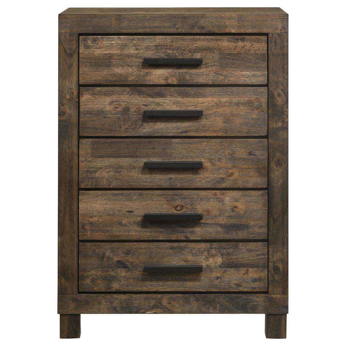 Woodmont 5-drawer Bedroom Chest Rustic Golden Brown by Unique Piece Furniture