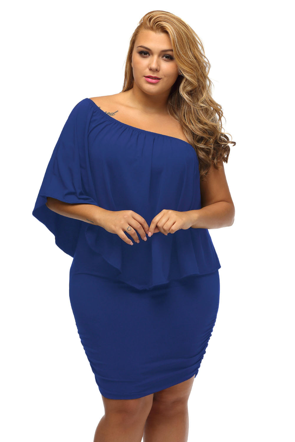Plus size Dressing Layered Fiery Red Mini Poncho Dress by Wild and Free Boutique