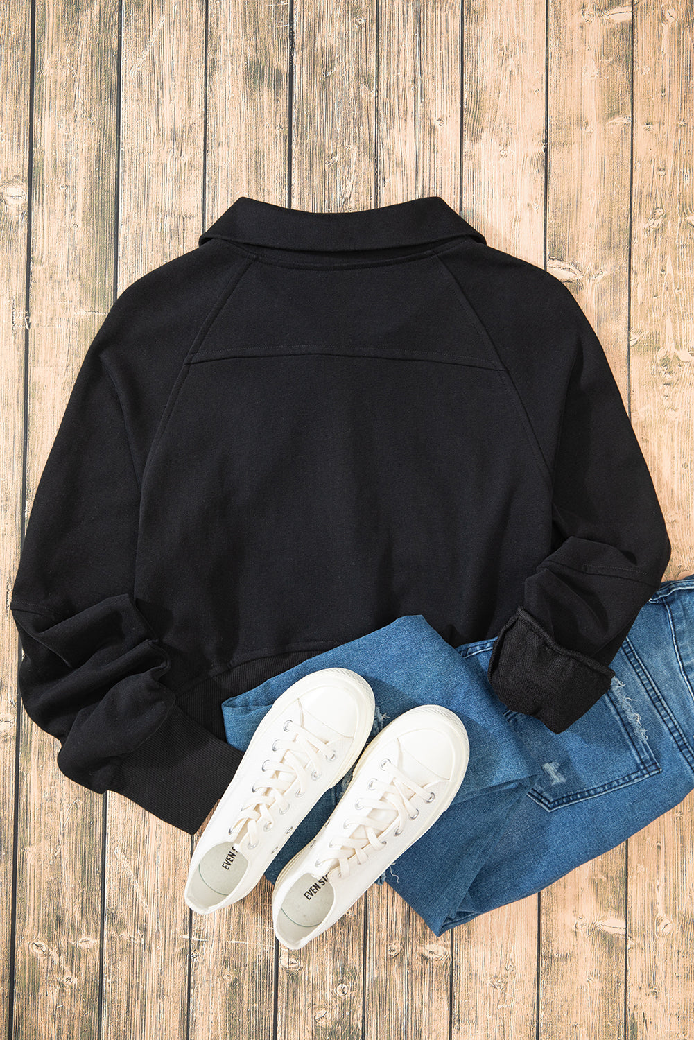Smoke Green Quarter Zip Stand Neck Kangaroo Pocket Sweatshirt by Wild and Free Boutique