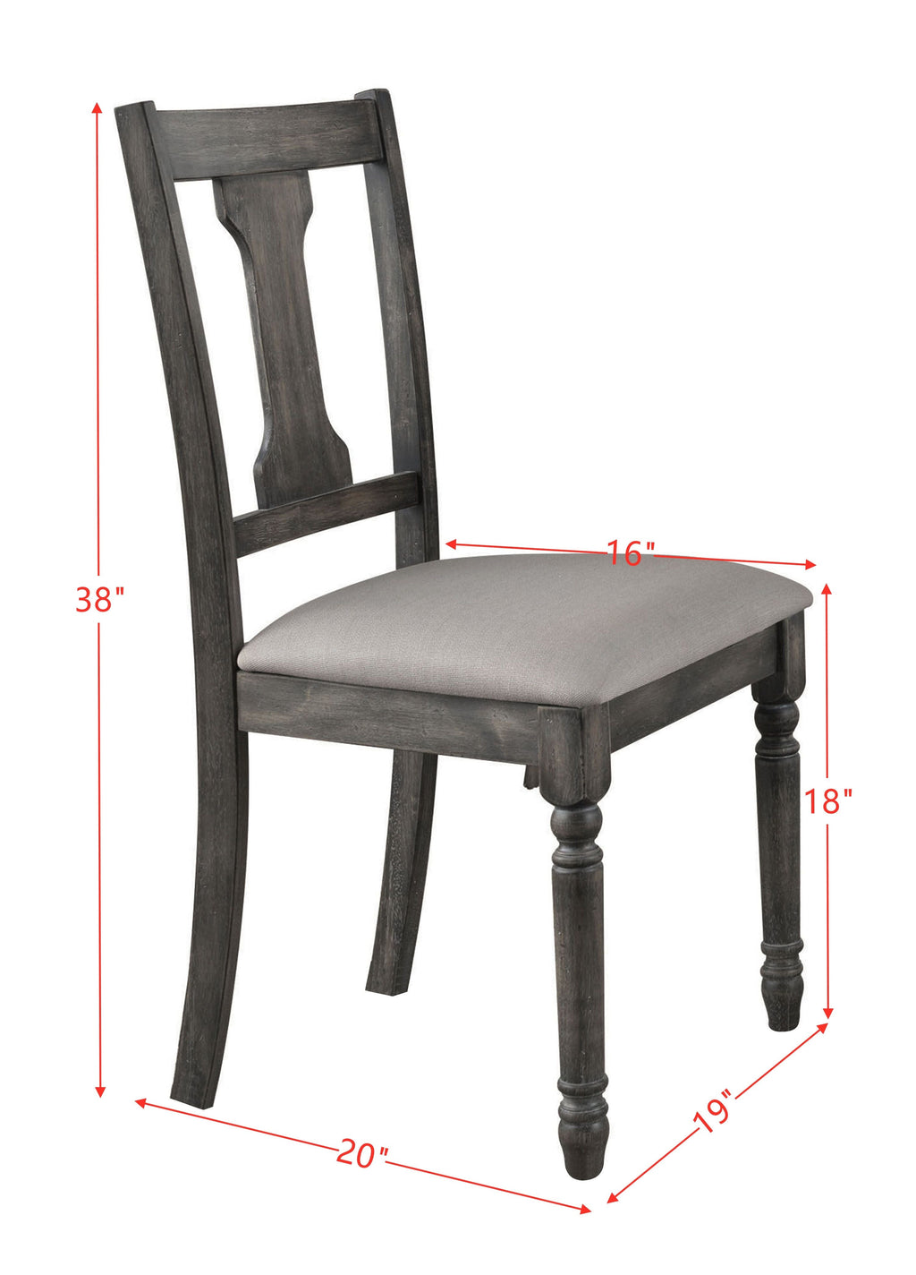 Wallace - Side Chair (Set of 2) - Tan / Weathered Gray by Unique Piece Furniture