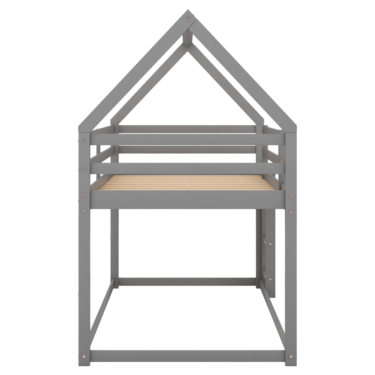 Low Bunk Bed With House Shaped Frame And Ladder by Unique Piece Furniture