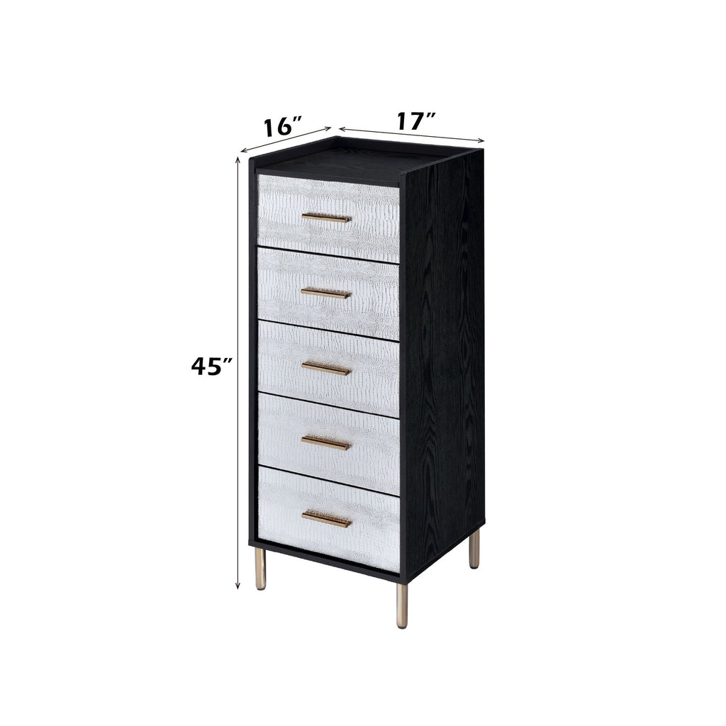 Myles - Jewelry Armoire - Black / Silver / Gold by Unique Piece Furniture