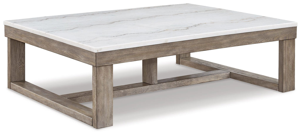 Loyaska - Rectangular Cocktail Table - Brown / Ivory by Unique Piece Furniture