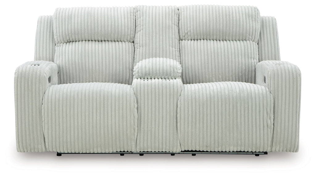 Forest Lake - Power Reclining Loveseat With Console / Adj Headrest by Unique Piece Furniture