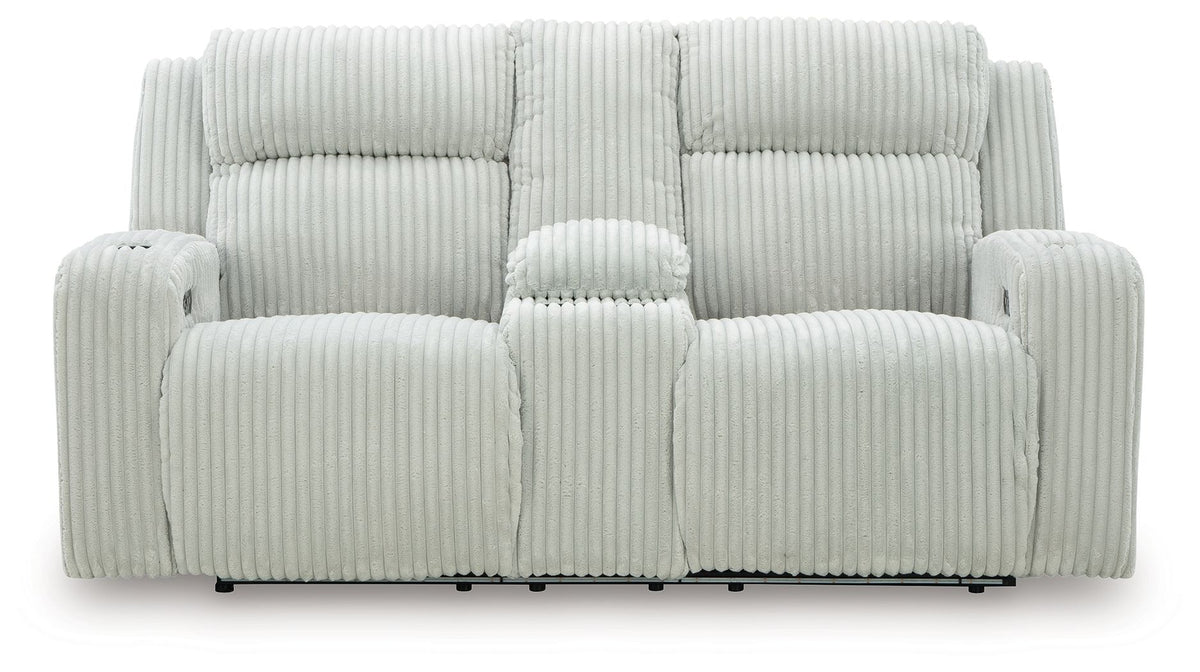 Forest Lake - Power Reclining Loveseat With Console / Adj Headrest by Unique Piece Furniture