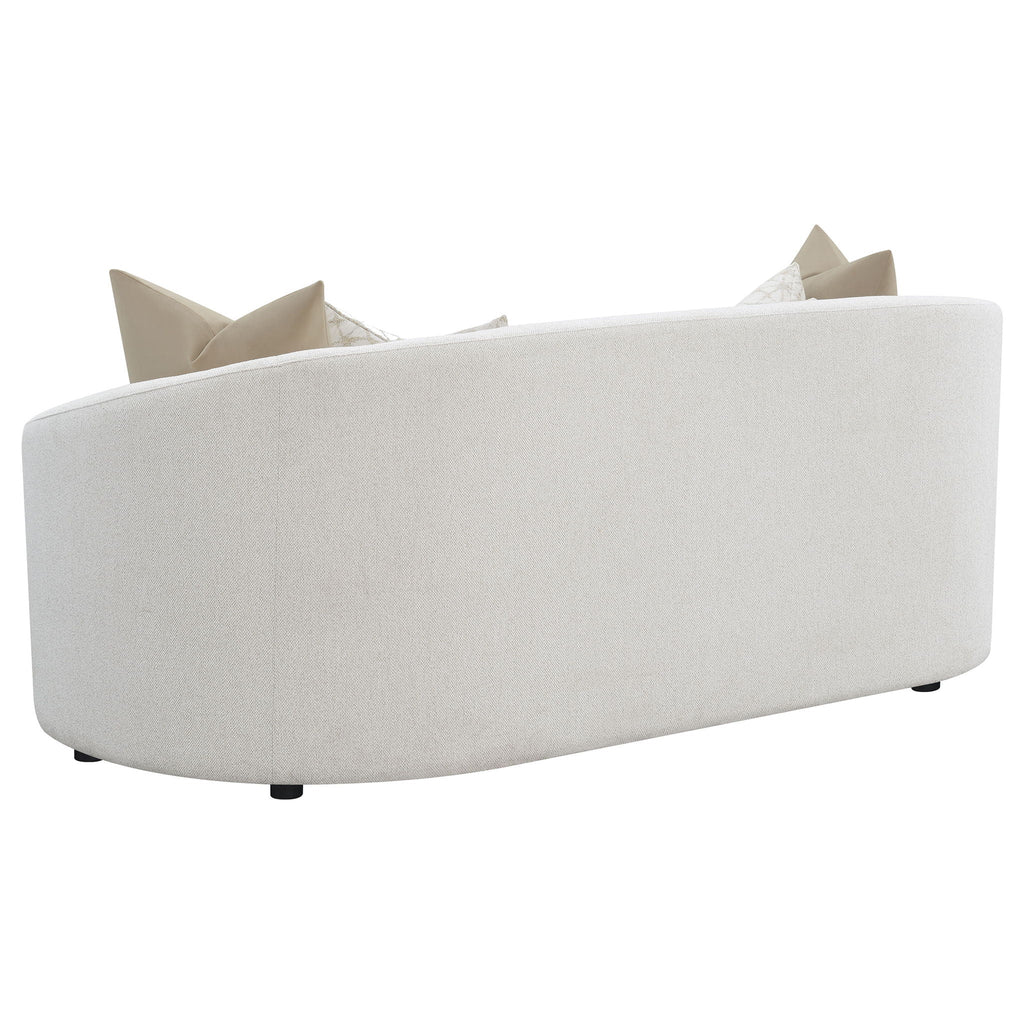 Rainn 2-piece Boucle Upholstered Sloped Arm Sofa Set Latte by Unique Piece Furniture