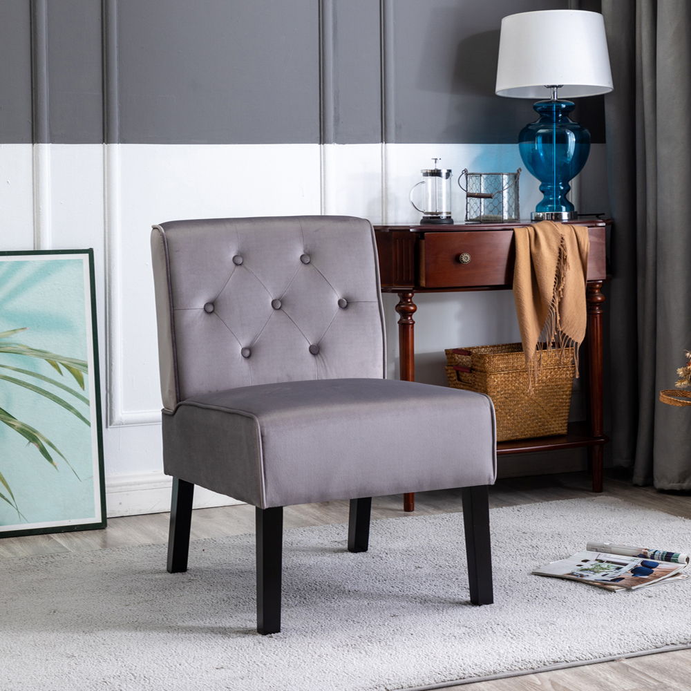 Reese - Living Room Armless Button Tufted Pattern Accent Chair (Set of 2) by Unique Piece Furniture
