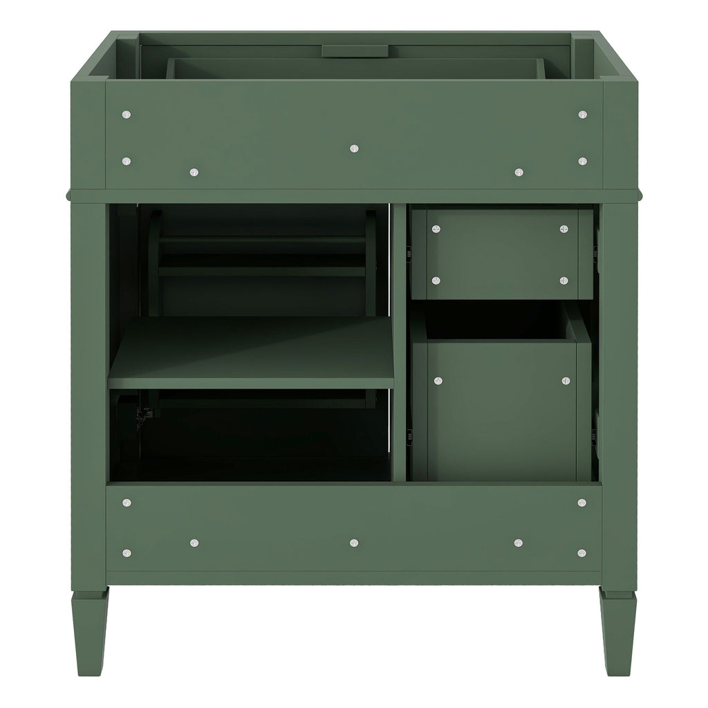 Bathroom Vanity With 2 Drawers And Tip-Out Drawer, Storage Cabinet by Unique Piece Furniture