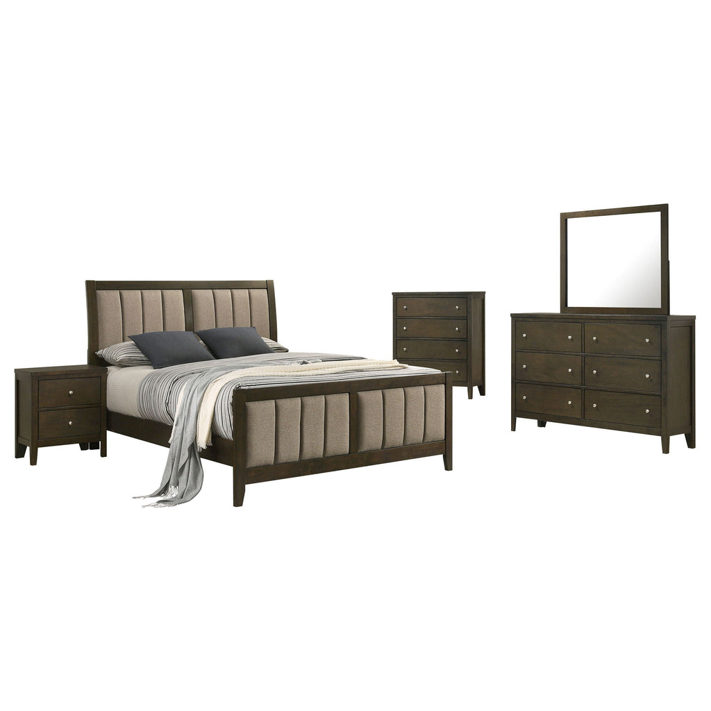 Wilkes 5-piece Queen Bedroom Set Dark Cocoa by Unique Piece Furniture