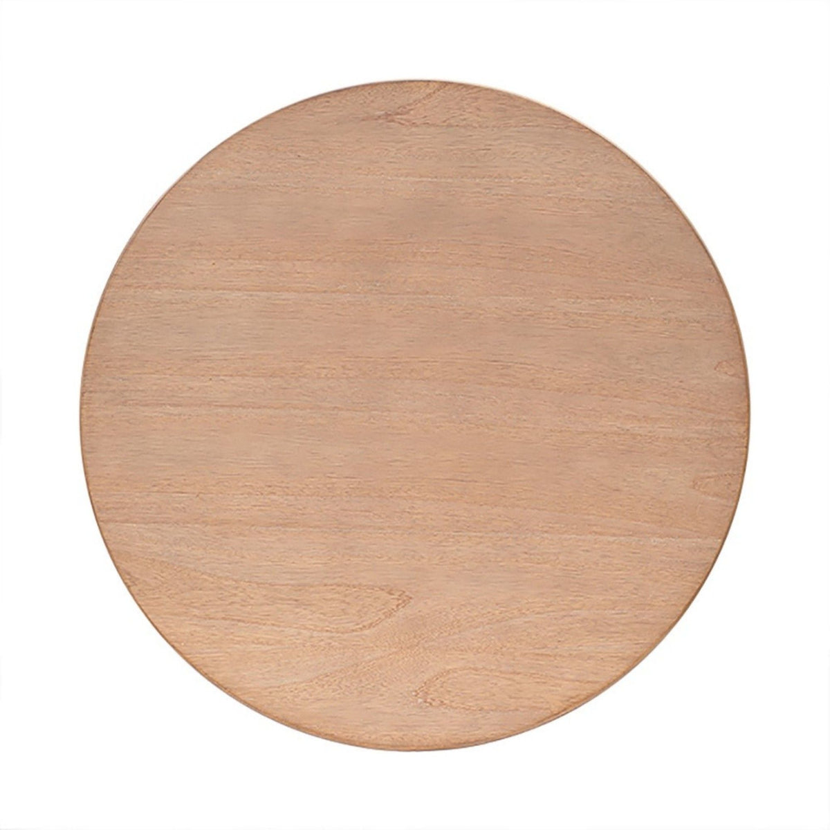 Minimalist Round Coffee Table With Shelf Storage - Natural by Unique Piece Furniture
