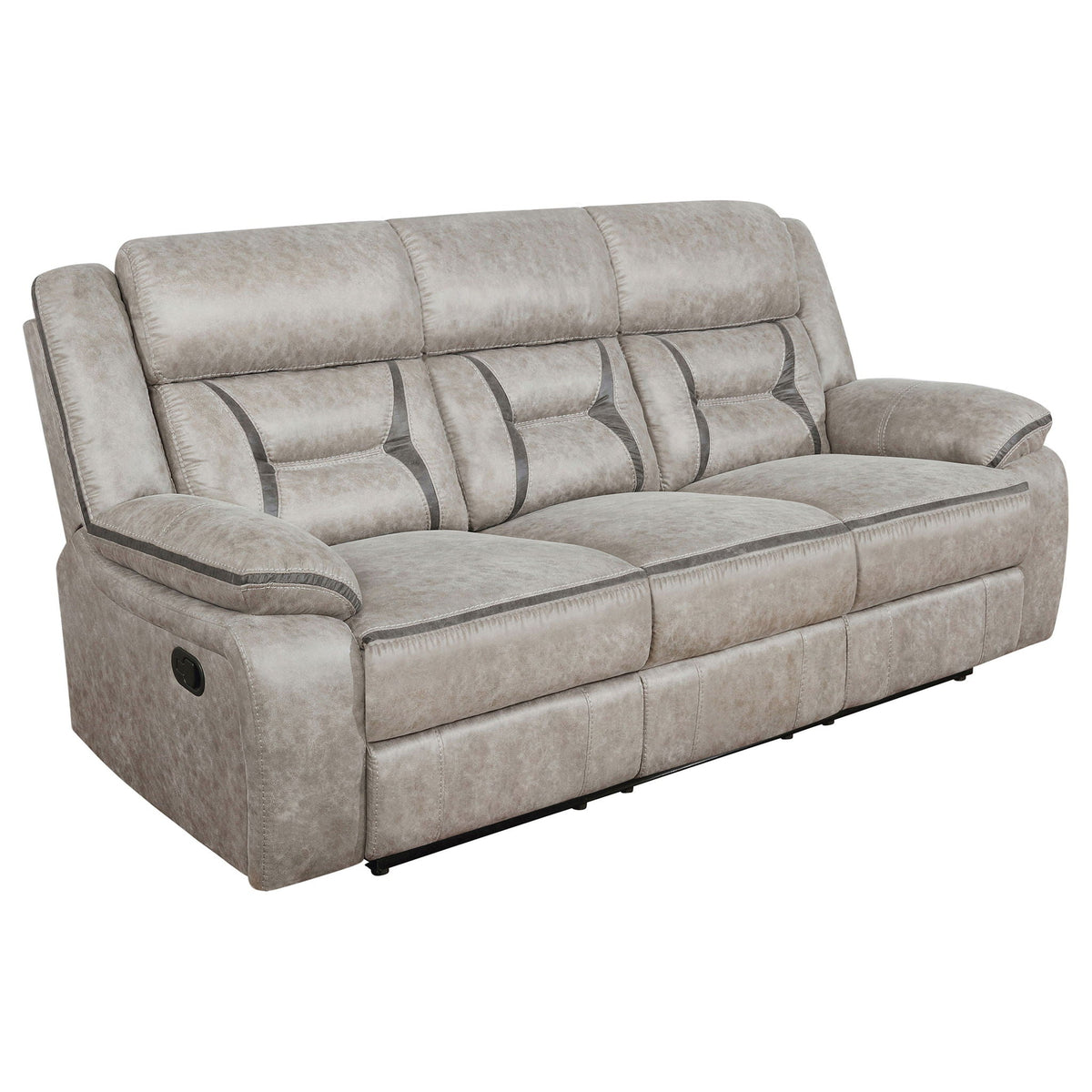 Greer 2-piece Upholstered Reclining Sofa Set Taupe by Unique Piece Furniture