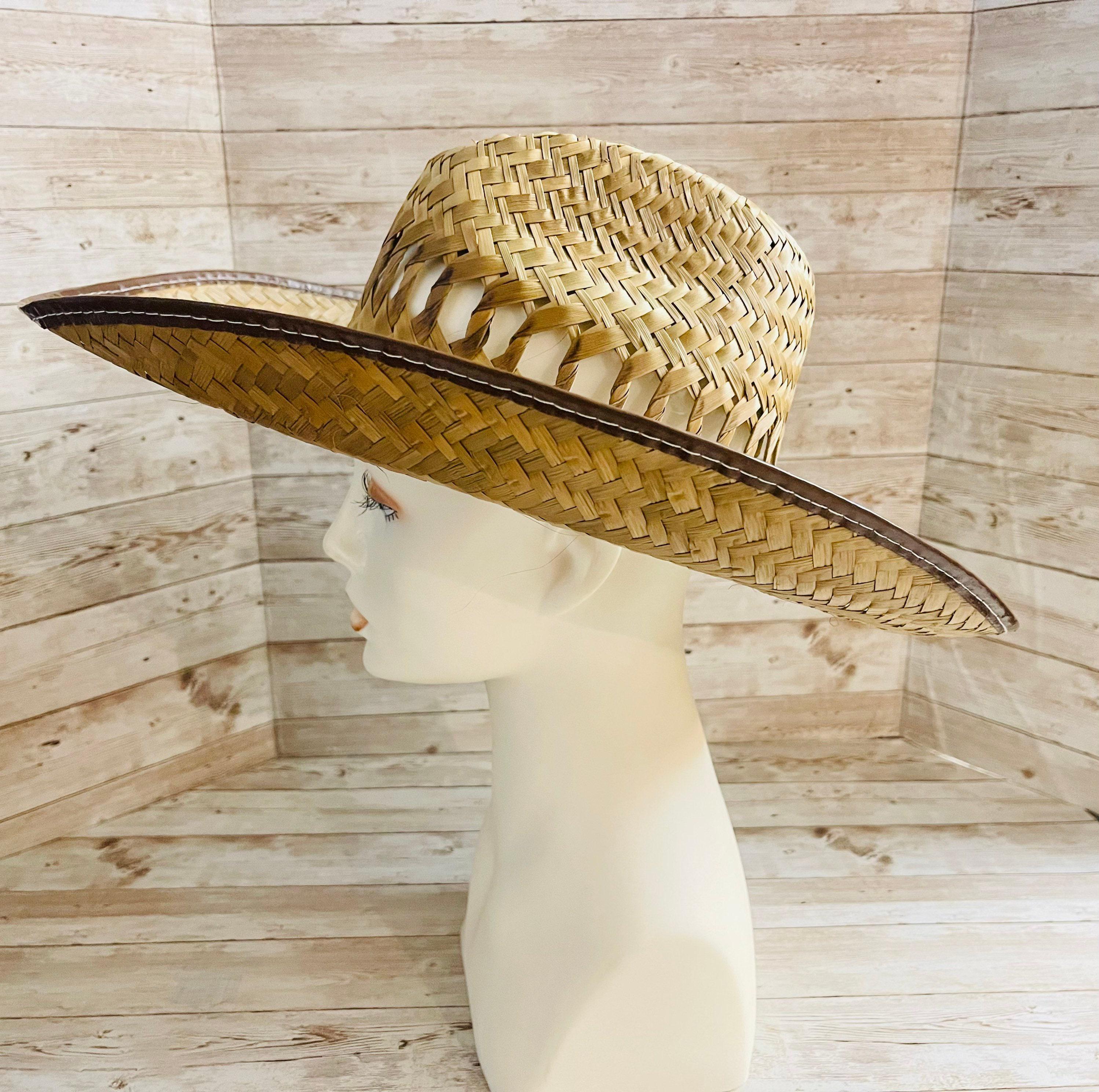 Cowboy Mexican Palm Leaf Straw Hat Sombrero Vaquero Artesanal de Palma by Chica Mexico