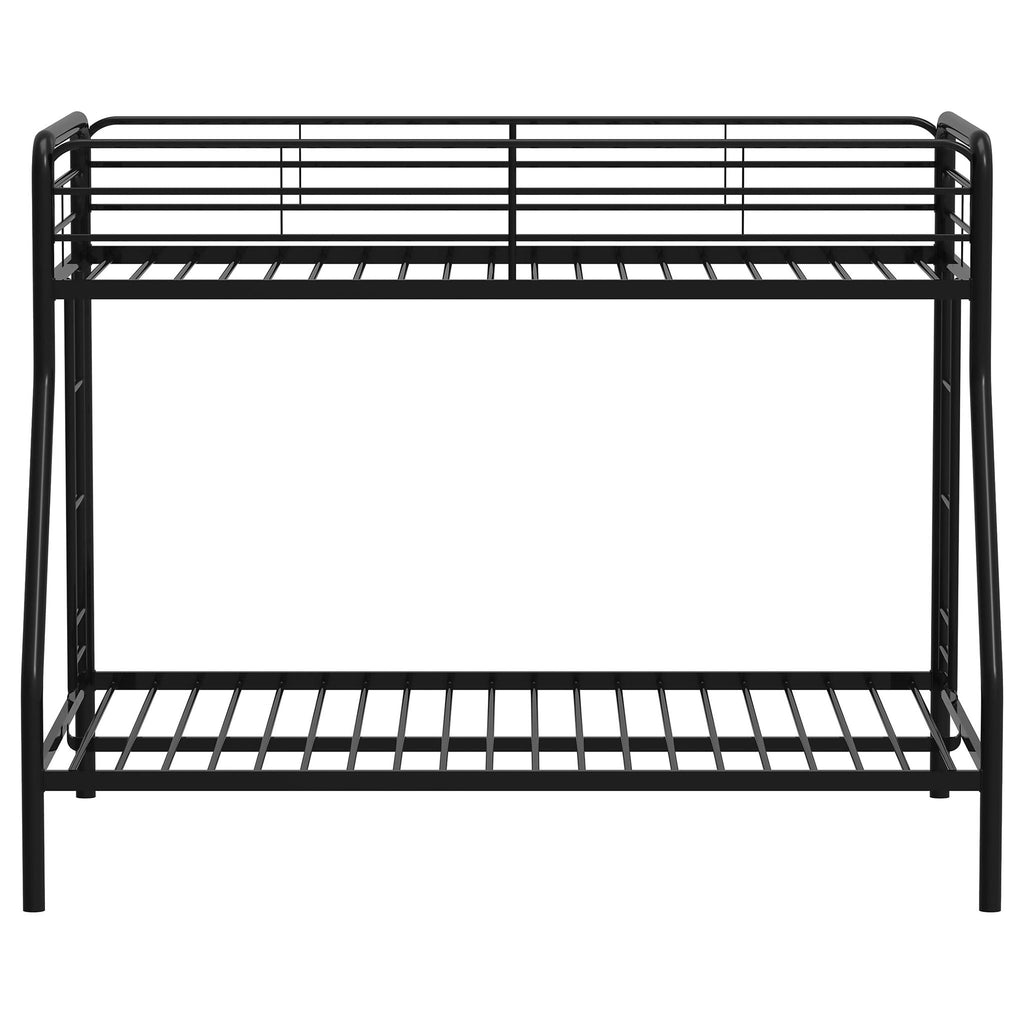 Carson Metal Twin Over Full Bunk Bed Glossy Black by Unique Piece Furniture