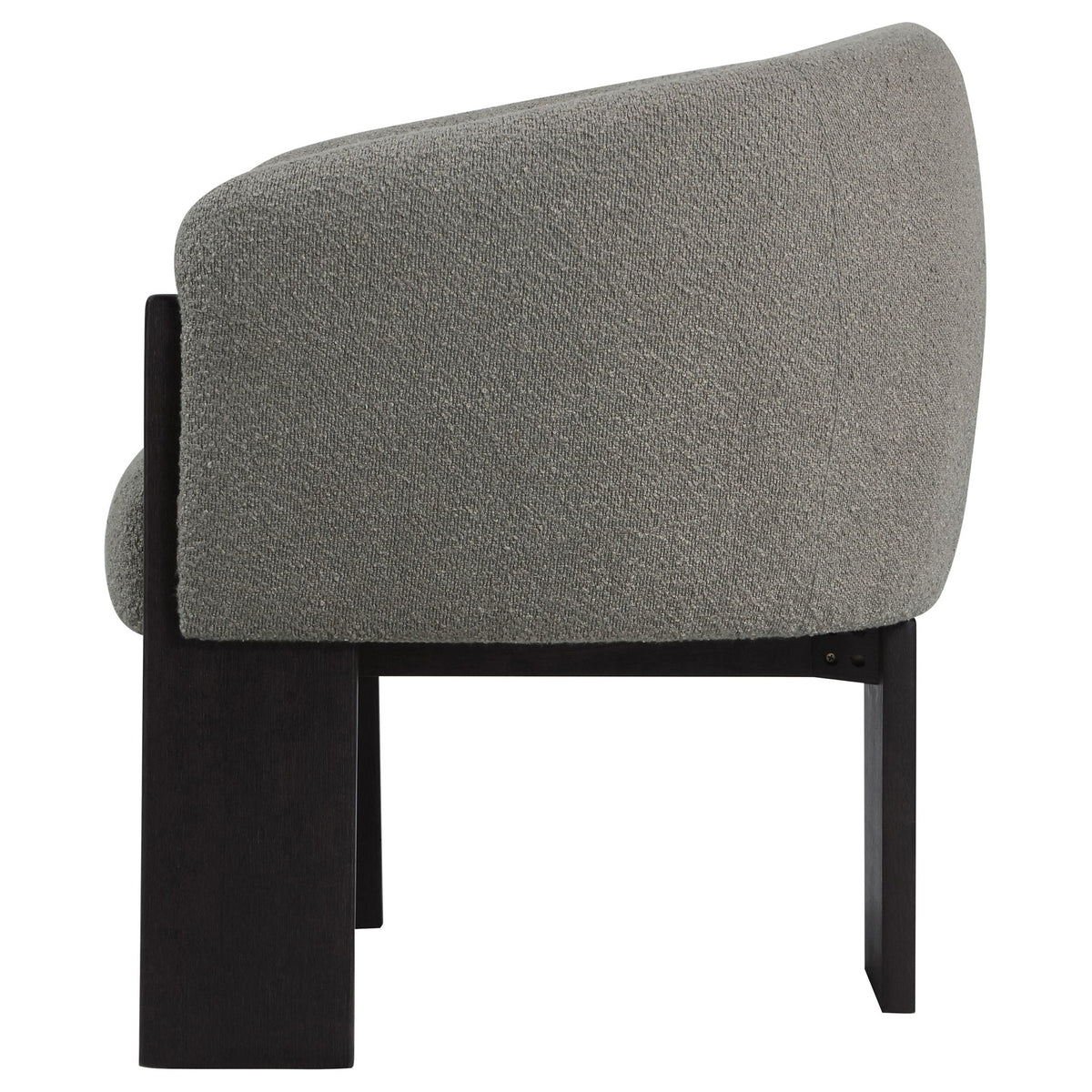 Valdez Boucle Upholstered Barrel Back Accent Chair Brown by Unique Piece Furniture