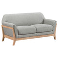 Vaughn Fabric Upholstered Flared Arm Loveseat Grey by Unique Piece Furniture