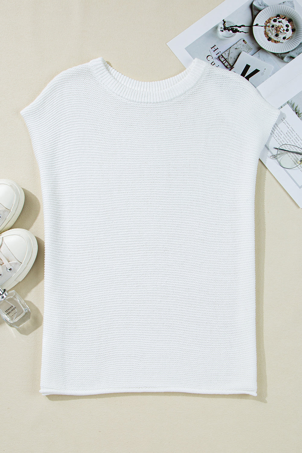 Black Solid Color Sweater Tee with Side Slits by Wild and Free Boutique