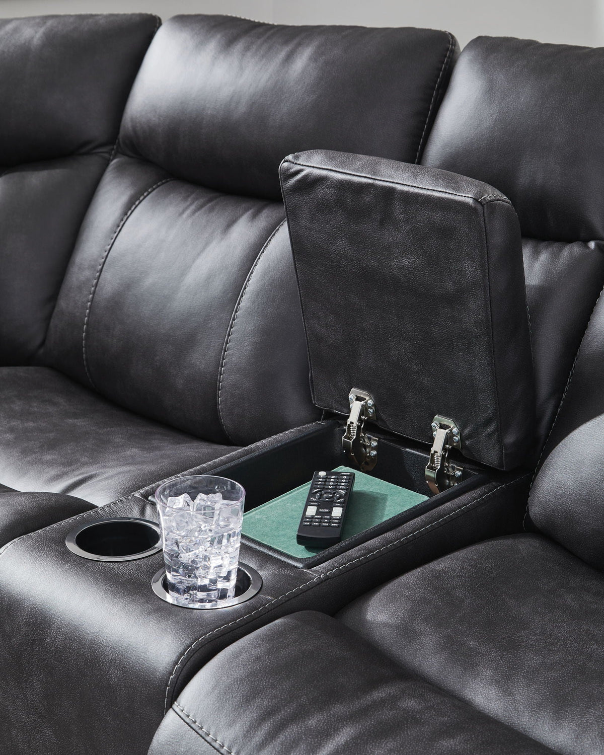 Sultan Meadow - 2-Piece Reclining Sectional - Carbon by Unique Piece Furniture