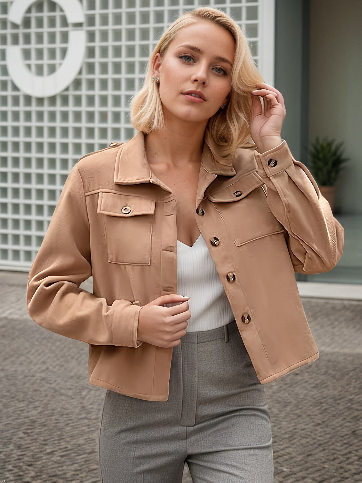 Women’s Plus Size Flannel Jacket by FitiqueFit